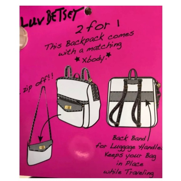 NWT Betsey Johnson Luv Lorene Backpack 2in1 - Picture 9 of 9